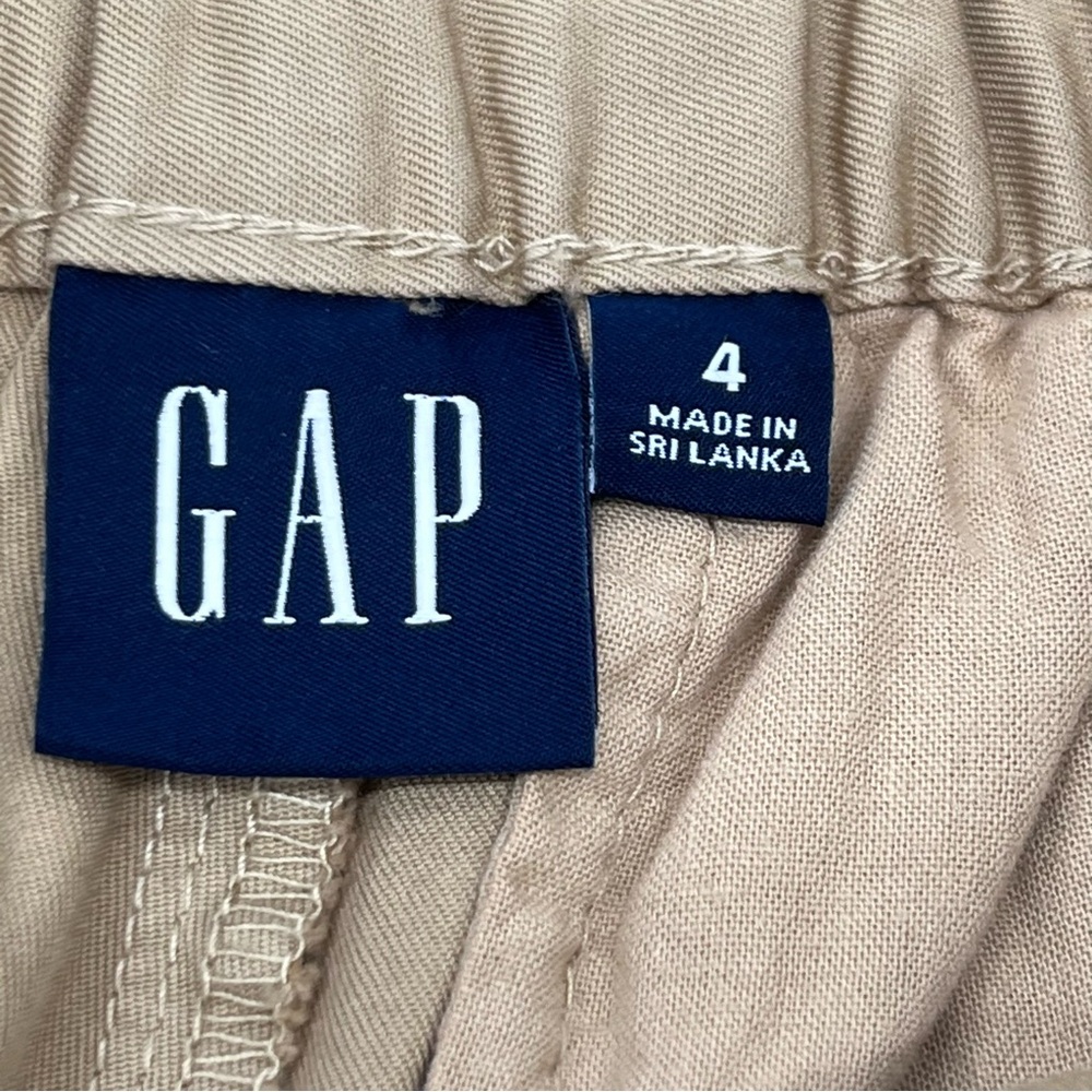 GAP Women's 6 Pocket Tan 100% Cotton Cargo Pants Double Belt-Size 4 - Picture 8 of 11